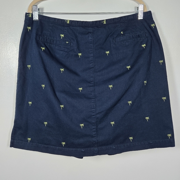 LIZGOLF Navy Blue Embroidered Palm Tree Print Golf Tennis Pickle Ball Skort 16 - Picture 12 of 14